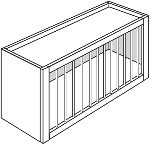 Springfield Shaker Plate Holder 36"W x 15"H