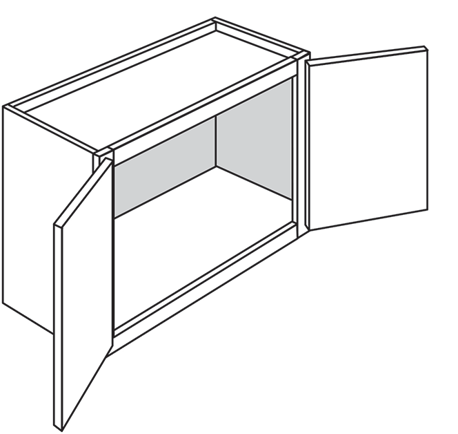 Devon Slab Double-Door Wall Cabinet 30"W x 18"H