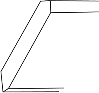 Devon Slab Shaker Crown Moulding 3"H x 96" L