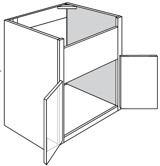 Devon Shaker Double-Door Farm Sink Base Cabinet 30"W