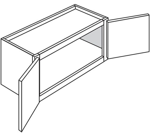 Devon Shaker Double-Door Wall Cabinet 30"W x 12"H