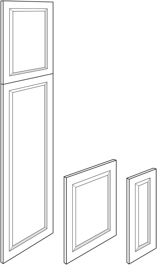 Newtown Shaker Pantry Decorative End Panel 24"W x 96"H