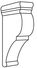 Newtown Slab Corbel 3"W x 10 3/4"H