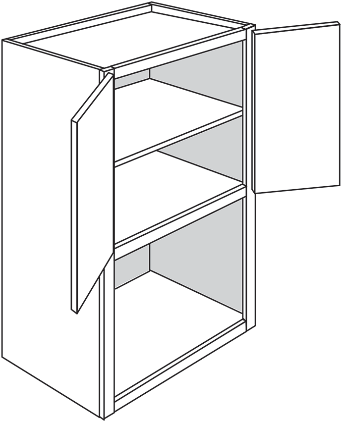 Newtown Slab Microwave Wall Cabinet 30"W x 42"H