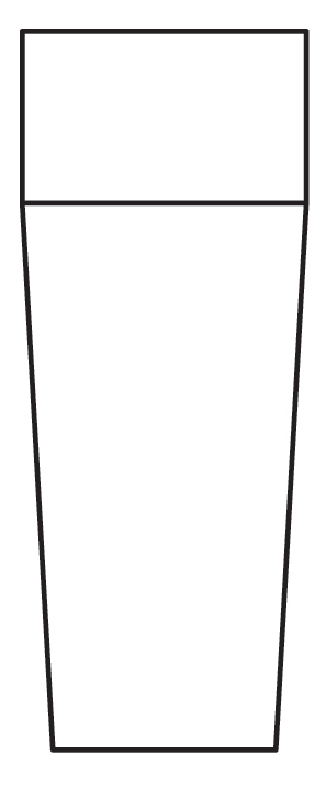 Newtown Slab Tapered Foot 1 7/8"W x 4 1/2"H