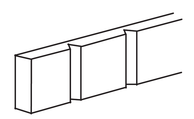 Gladwyne Raised Dentil Moulding 48" L