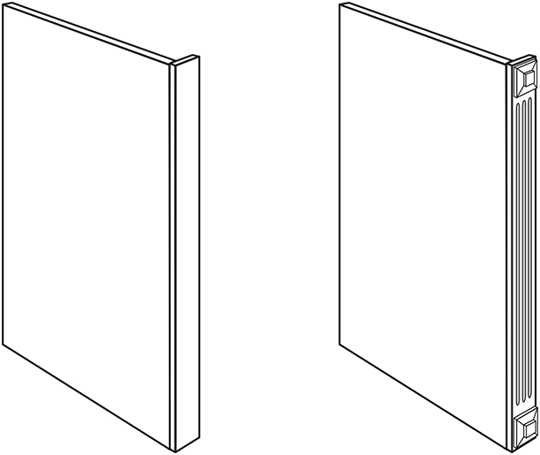 Gladwyne Raised Dishwasher End Panel  3"W x 34 1/2"H x 24"D