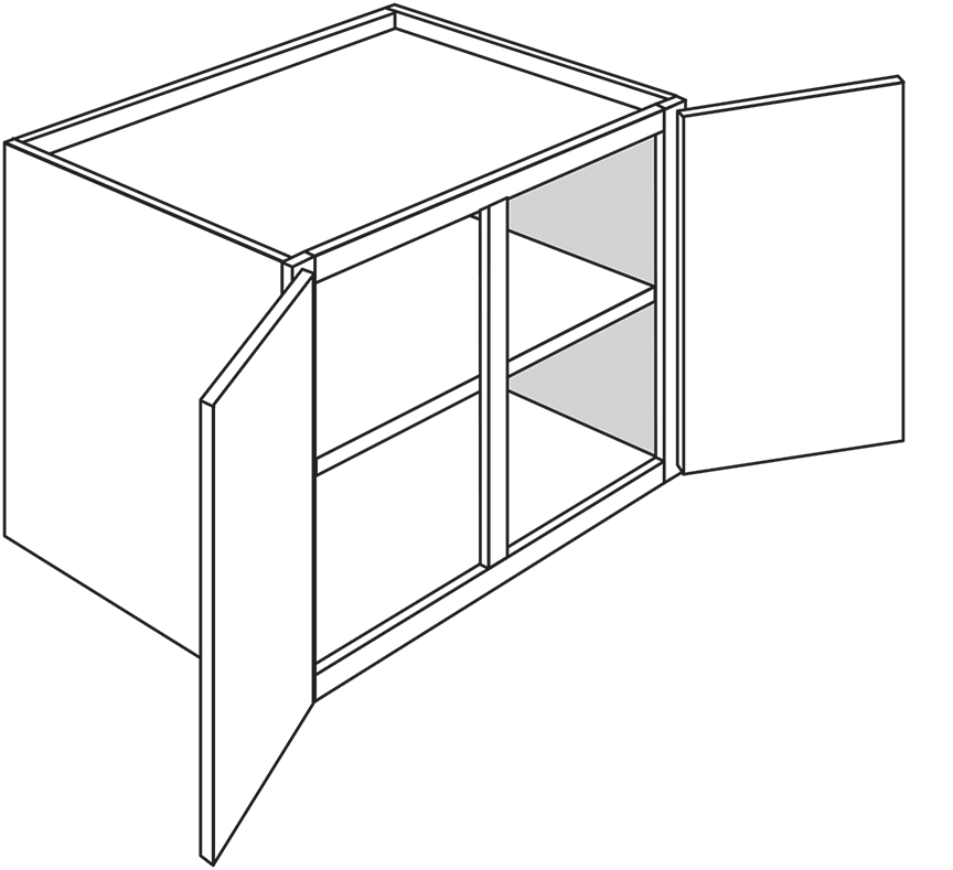 Gladwyne Slab Double-Door Wall Refrigerator Cabinet 36"W x 24"H x 24"D