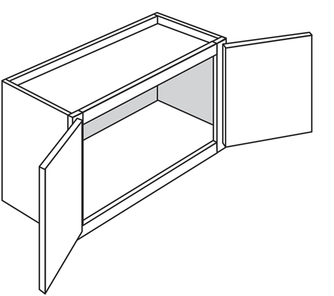 Gladwyne Slab Double-Door Wall Cabinet 24"W x 15"H