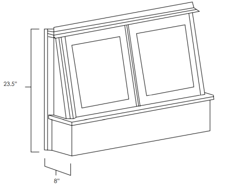 Elegant White Shaker 36" Range Hood Front