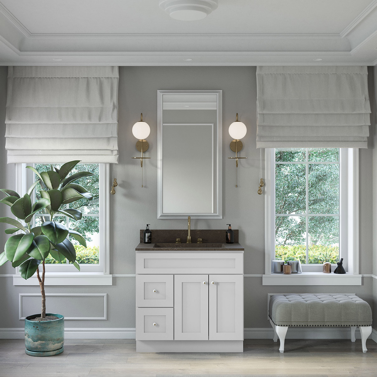 Weston White Shaker 36" Vanity