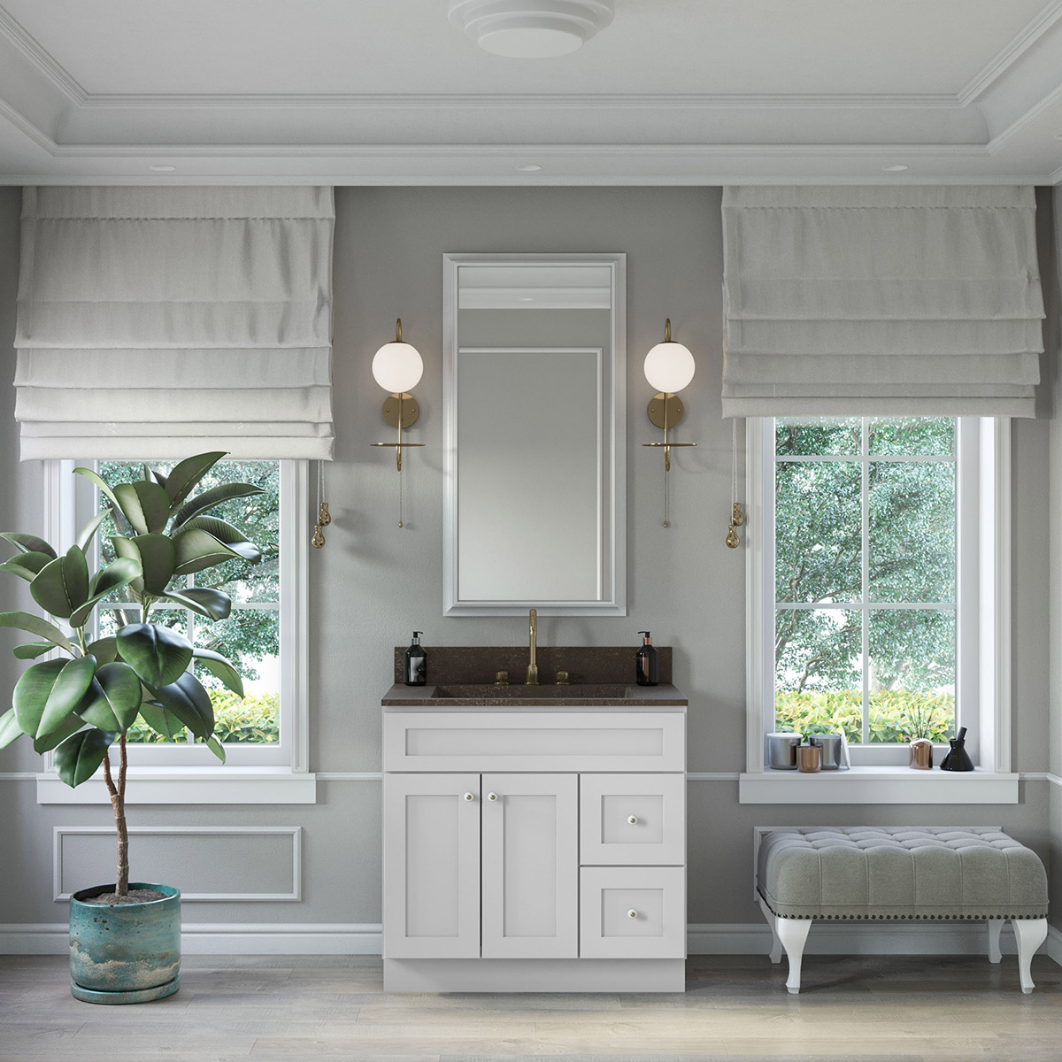 Weston White Shaker 36" Vanity #2