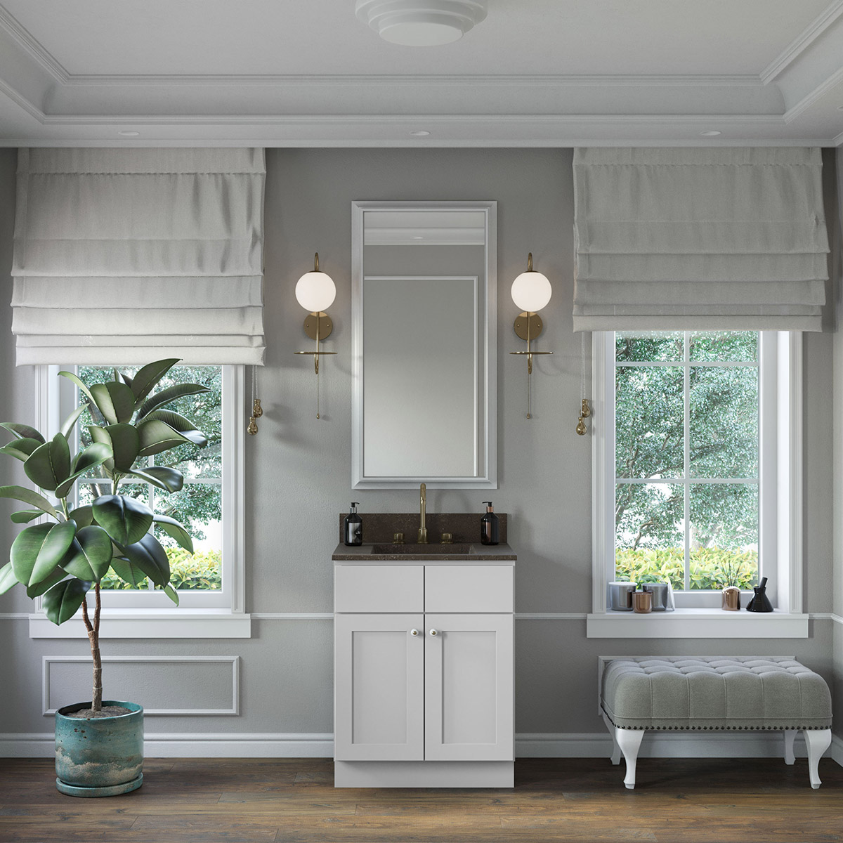 Easton White Slab 27" Vanity