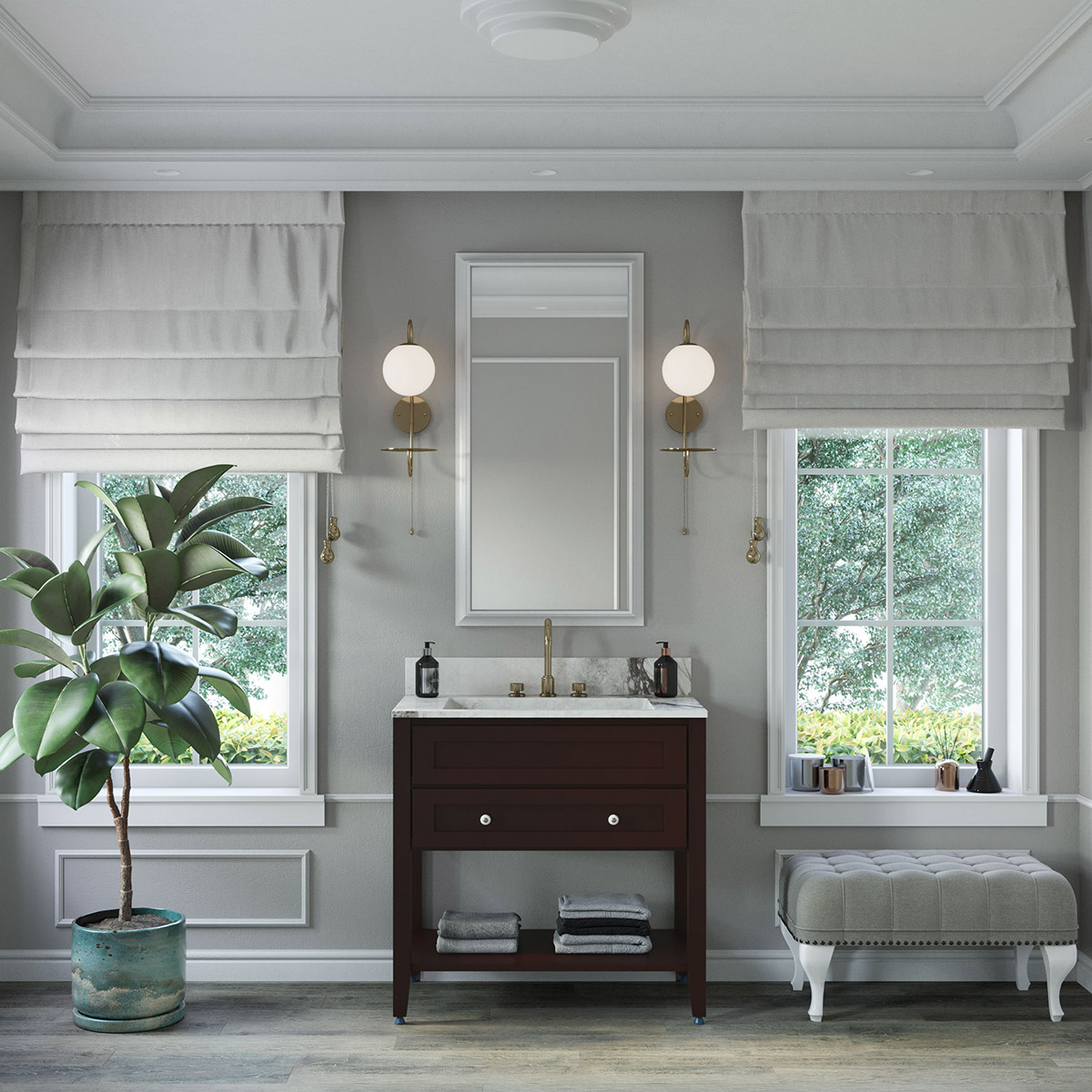 Weston Espresso Shaker 36" Vanity #3