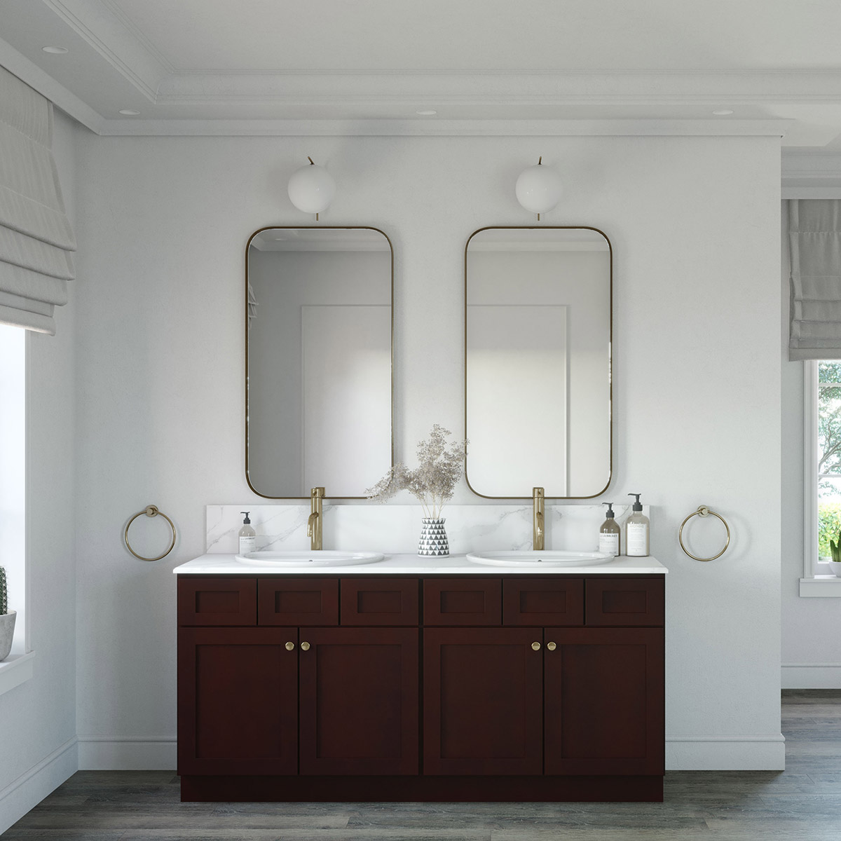 2-Piece Weston Espresso Shaker 72" Vanity Set #2