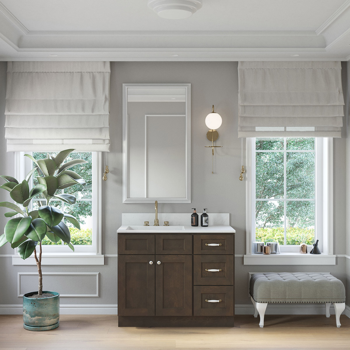 2-Piece Florence Slate Shaker 42" Vanity Set #2