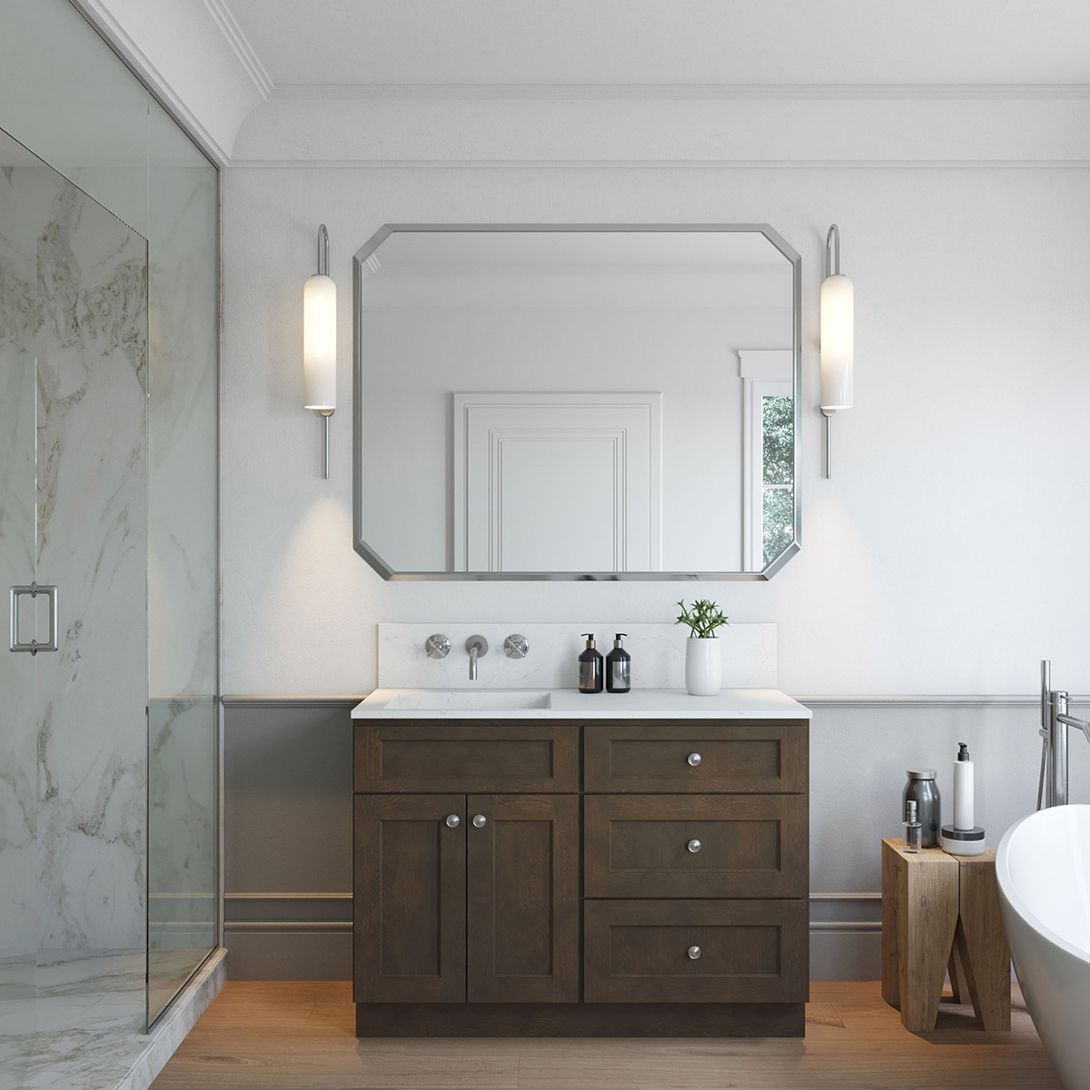 2-Piece Florence Slate Shaker 48" Vanity Set #2