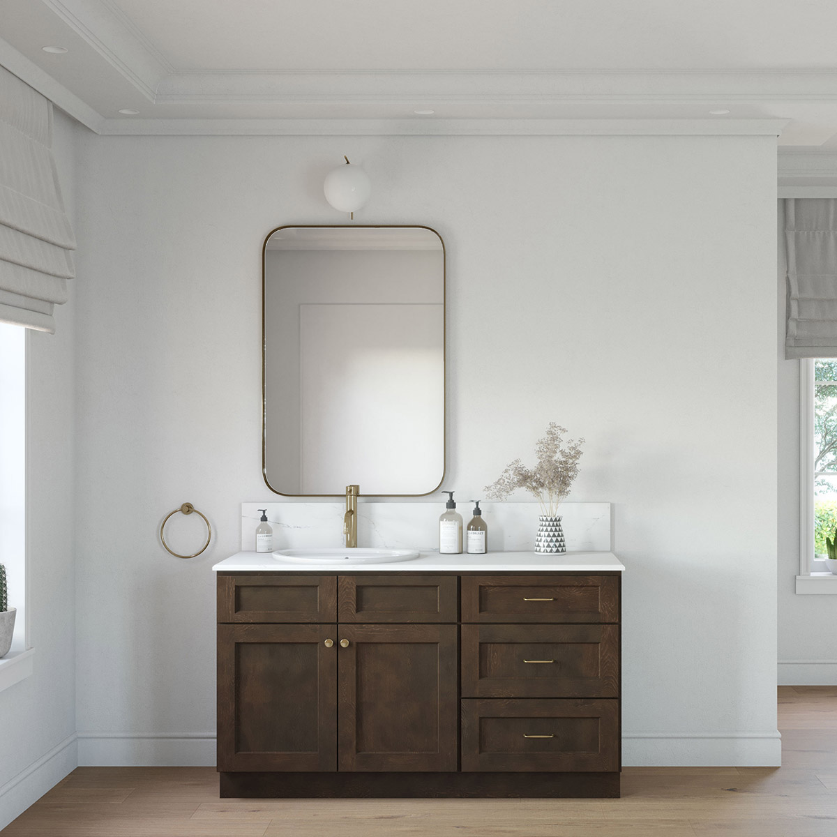 2-Piece Florence Slate Shaker 60" Vanity Set #2