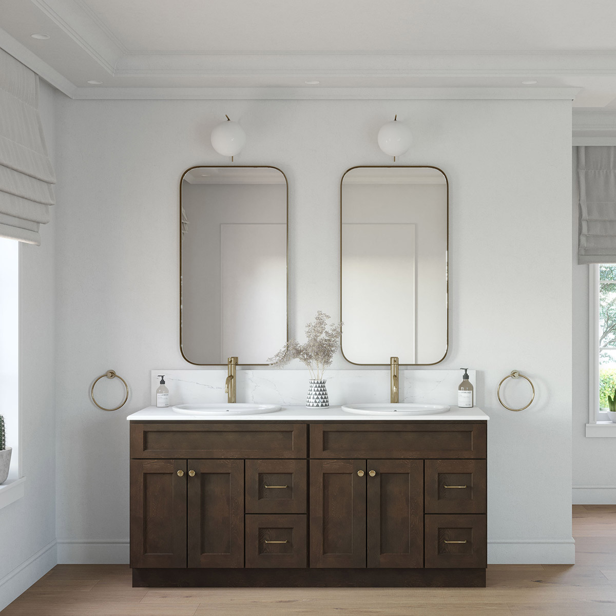 2-Piece Florence Slate Shaker 72" Vanity Set #4