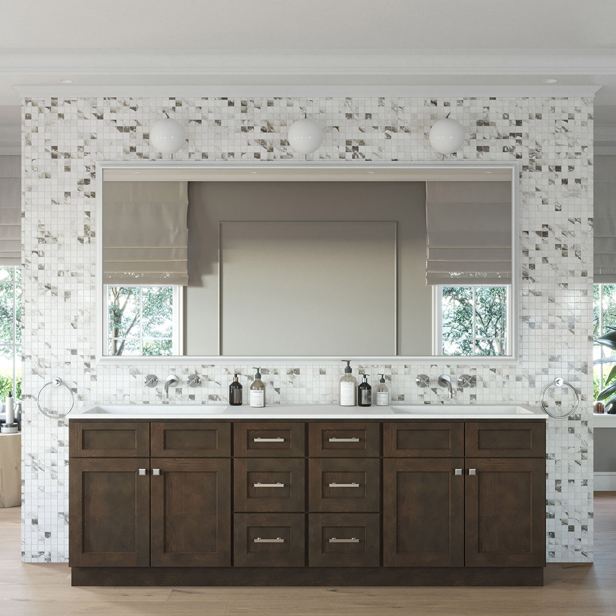 4-Piece Florence Slate Shaker 96" Vanity Set #3