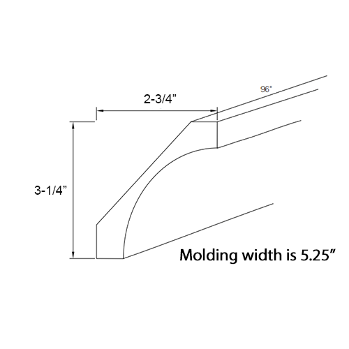Primary Grey Shaker Cove Crown Molding
