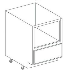 Lacquer White Base Microwave Cabinet - 30"W 