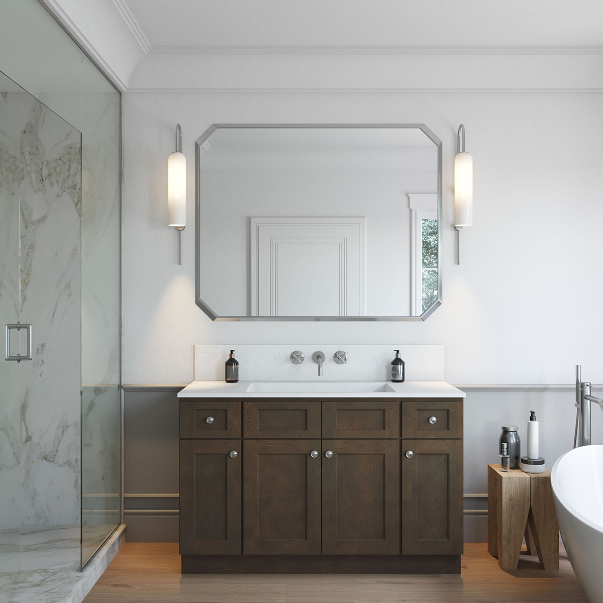 2-Piece Florence Slate Shaker 54" Vanity Set #2