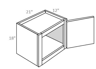 Radnor Shaker Single Door Wall Cabinet 21"W x 18"H