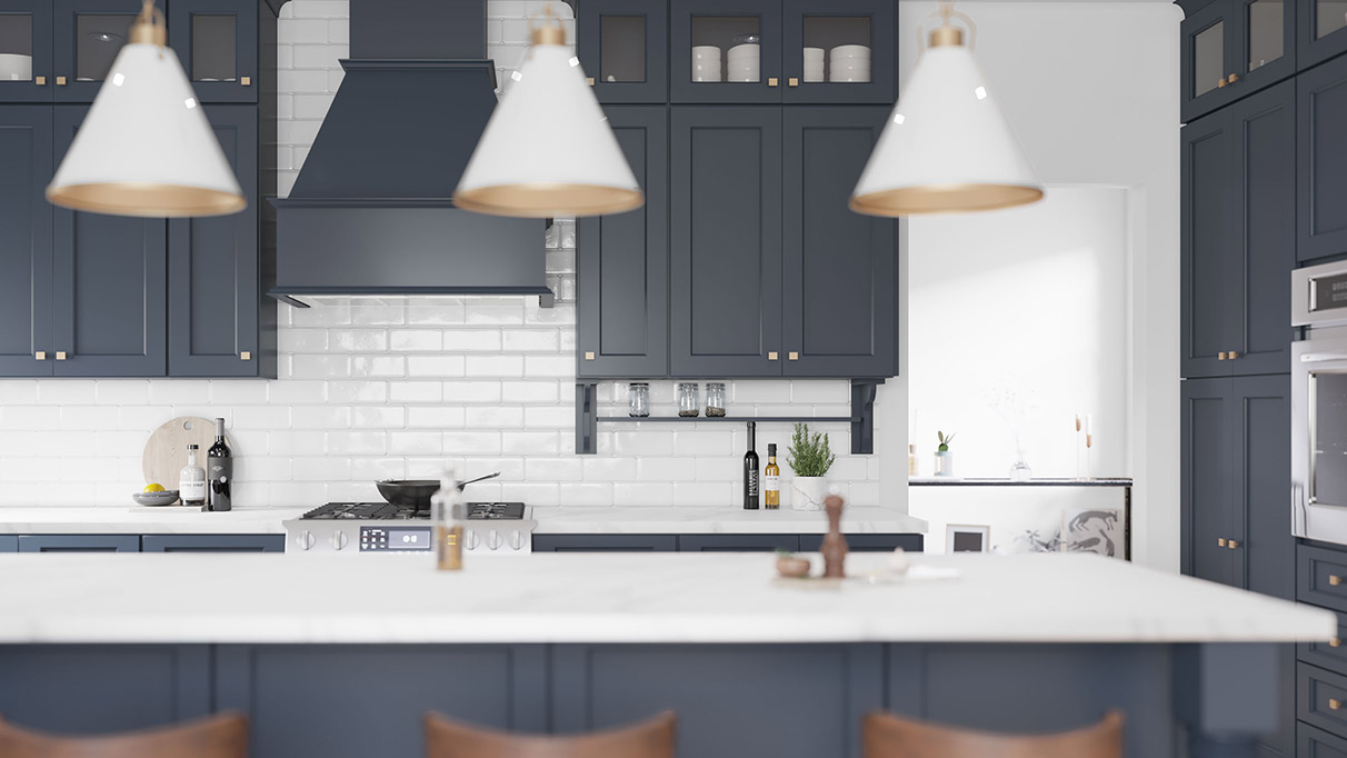 Florence Midnight Blue Kitchen Cabinets