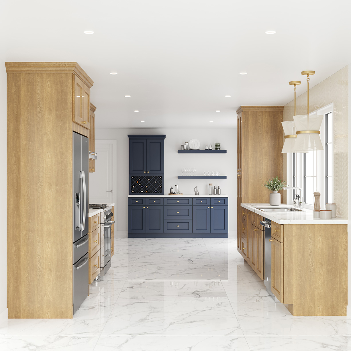 Florence Honey Shaker Kitchen Cabinets