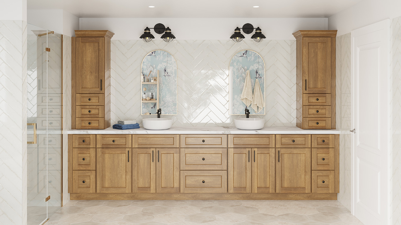 Florence Honey Shaker Kitchen Cabinets