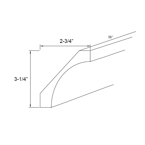 Florence Honey Shaker Cove Crown Molding
