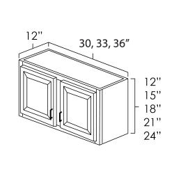 Onyx Black Shaker 33" x 18" Bridge Wall Cabinet