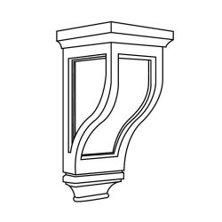 Onyx Black Shaker Large Corbel