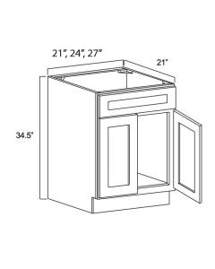 Sage Green Shaker 27" x 21" Vanity Sink Base Cabinets