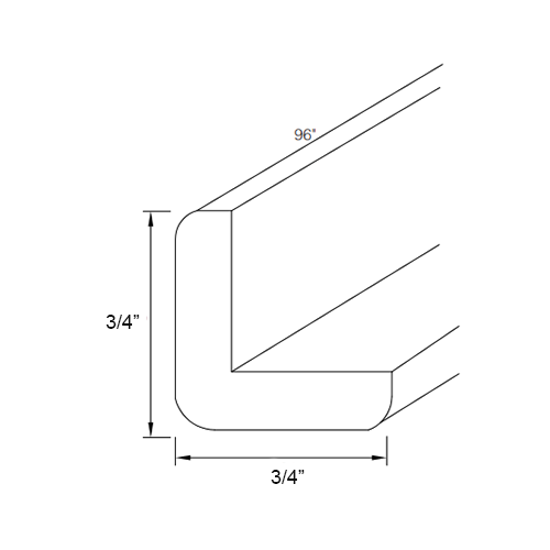 Slim White Oak Outside Corner Molding