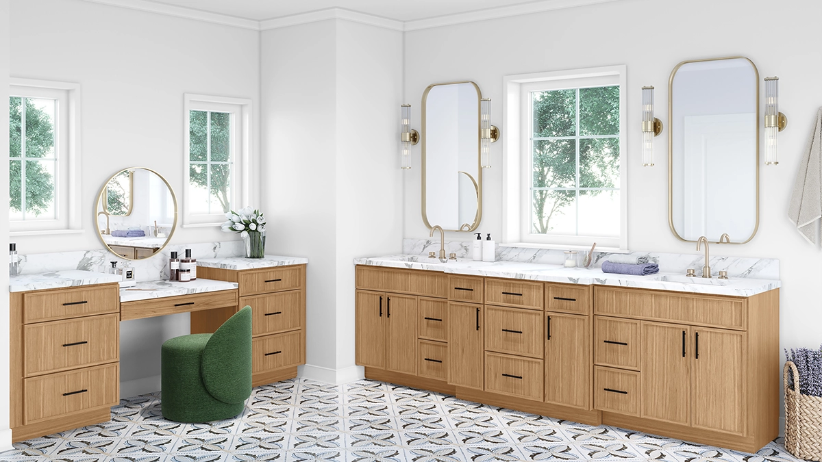 modern slim oak bathroom vanities