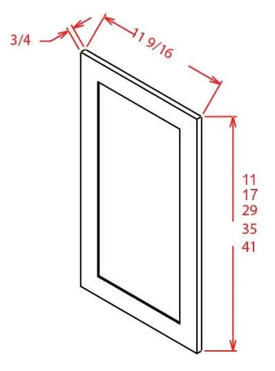 Timber White Wall Decorative Door Panel - 11-1/2"W X 11"H X 3/4"D