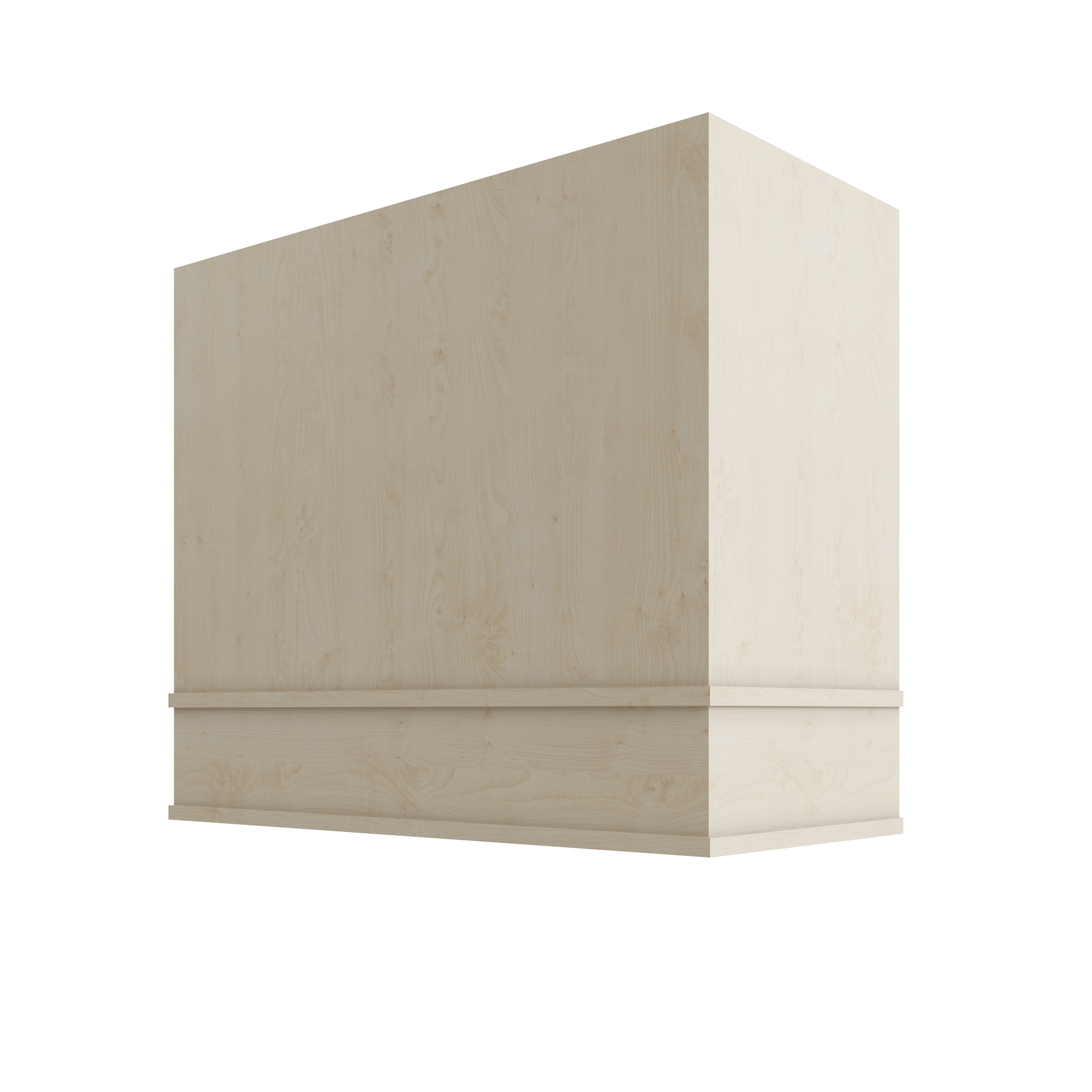 Wood Wall Mount Range Hood with Block Trim – Box Style