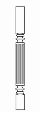 Driftwood Slab 3" Contemporary Turned Post