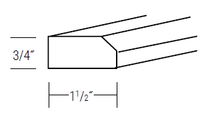 Driftwood Slab 96" Slab Light Rail Moulding