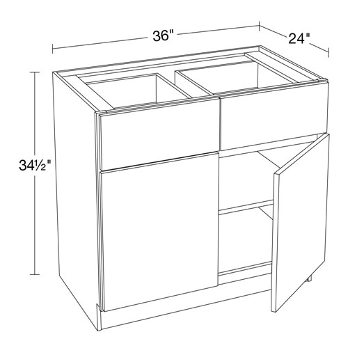 Summit White Shaker Base Cabinet