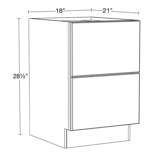 Lexington Gray Shaker Desk Drawer 18"