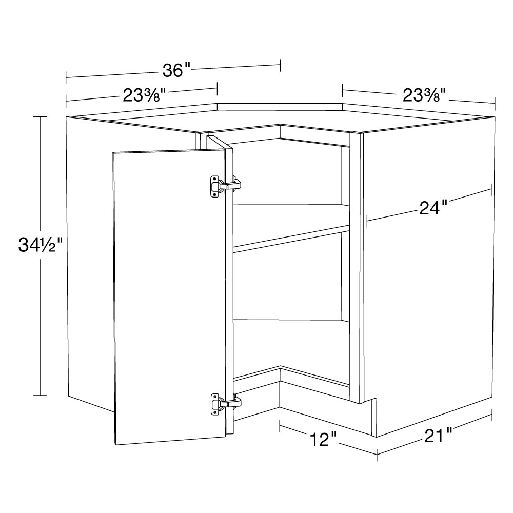 Summit White Shaker Easy Reach 36" 