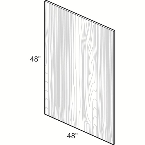 Summit White Shaker Island Skin 48" x 48" x 1/4"