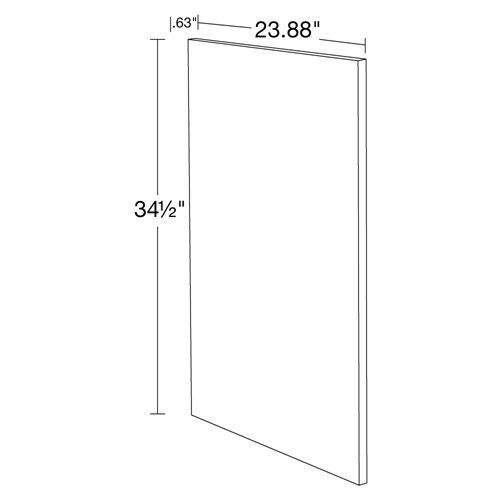 Summit White Shaker Matching Base End Panel NPW 24" x 34.5"