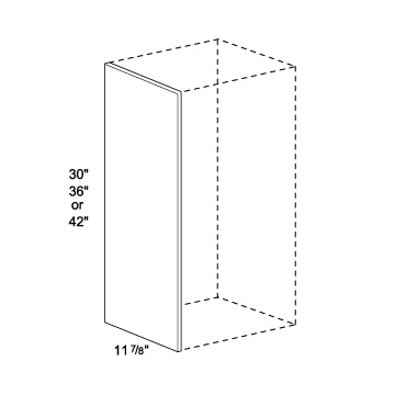 Summit White Shaker Matching Wall End Panel NPW- 12" x 30"