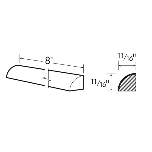 Summit White Shaker Quarter Round (Accessory)