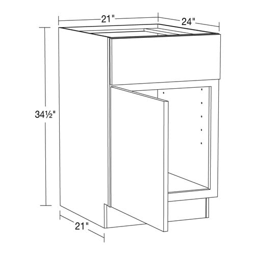 Summit White Shaker Sink/Range Base