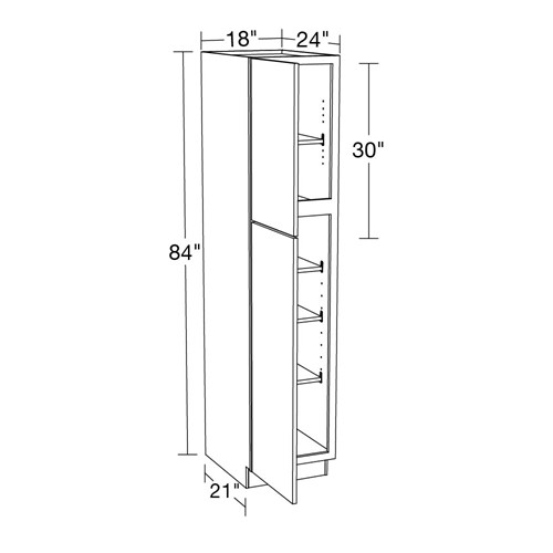 Summit White Shaker Pantry Cabinet